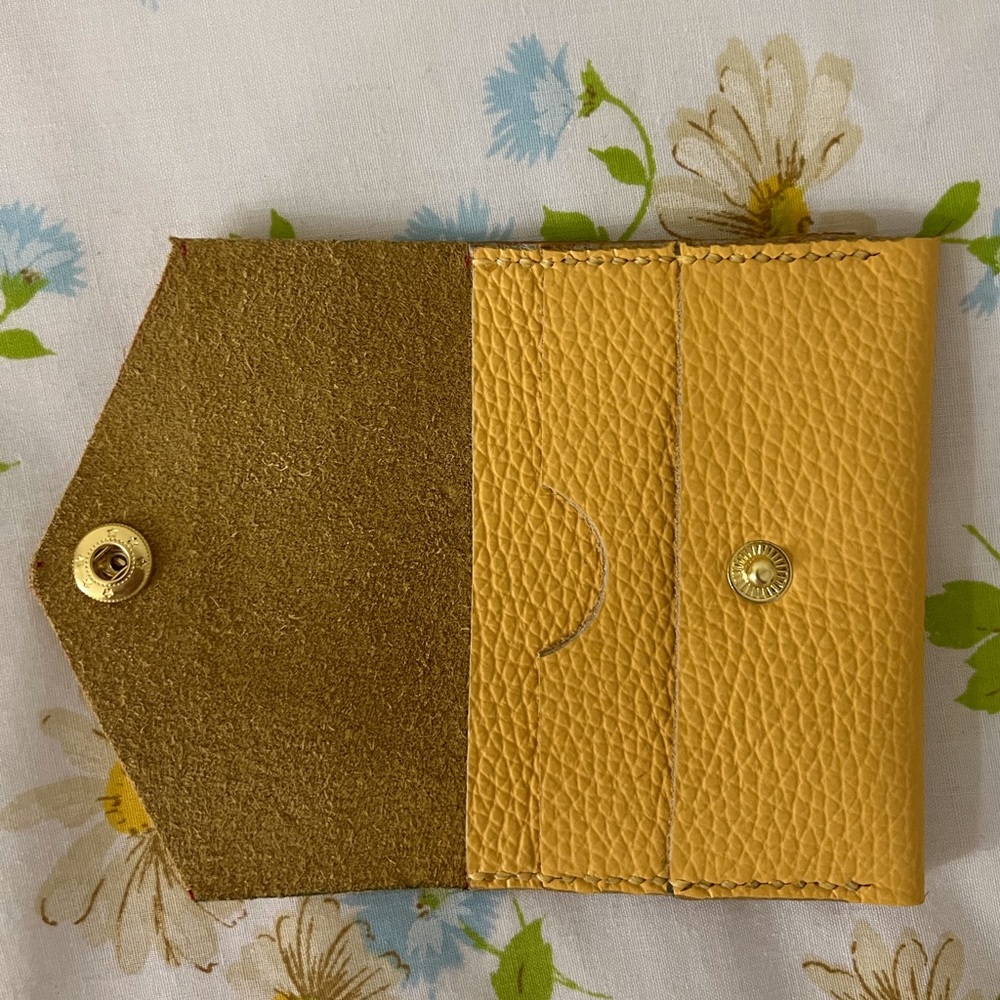 Hand Crafted Yellow Wallet - Picture 3 of 5